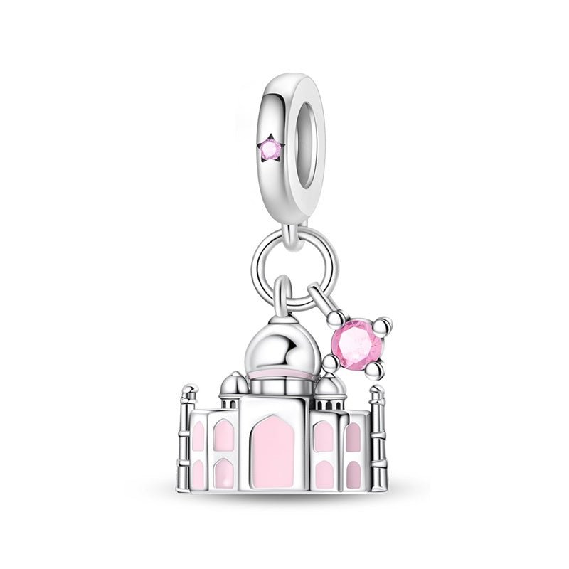 Pangama Jewelry Taj Mahal with Crystal Accent Dangle Charm