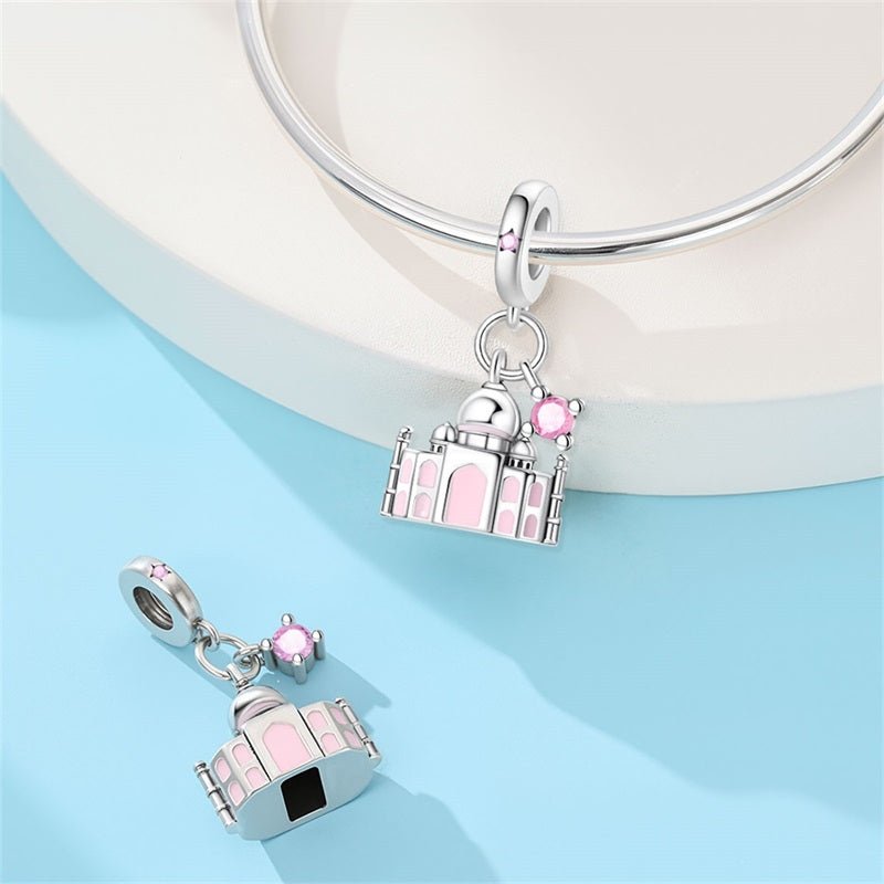 Pangama Jewelry Taj Mahal with Crystal Accent Dangle Charm