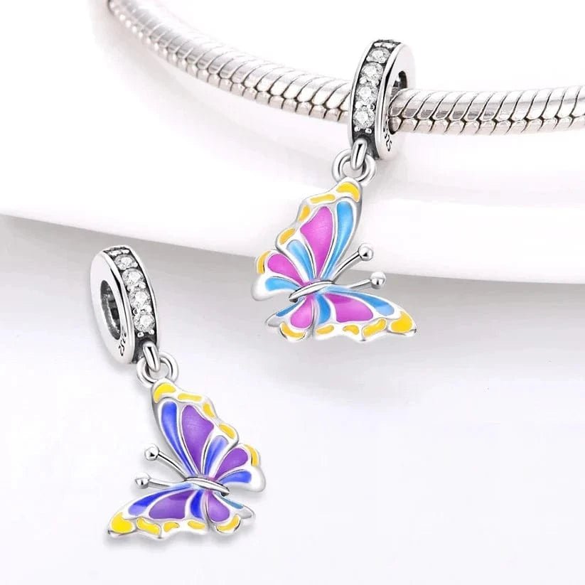 Pangama Jewelry Temperature Changing Color Butterfly Dangle Charm
