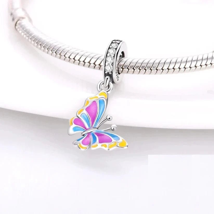 Pangama Jewelry Temperature Changing Color Butterfly Dangle Charm