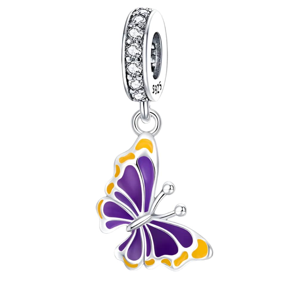 Pangama Jewelry Temperature Changing Color Butterfly Dangle Charm