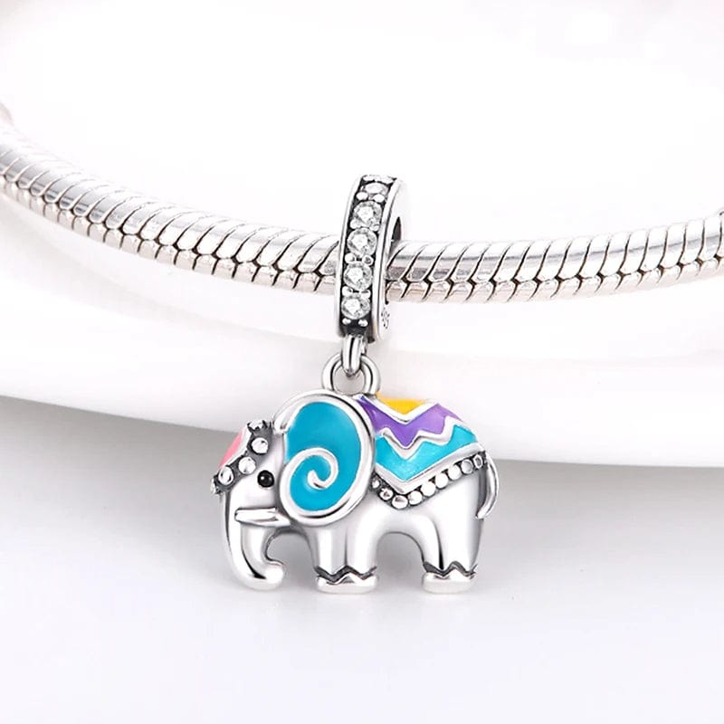 Pangama Jewelry Temperature Changing Color Elephant Dangle Charm