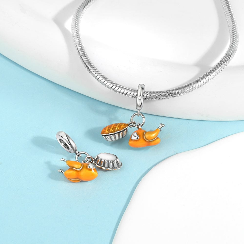 Pangama Jewelry Thanksgiving Feast – Roasted Turkey and Pie Dangle Charm