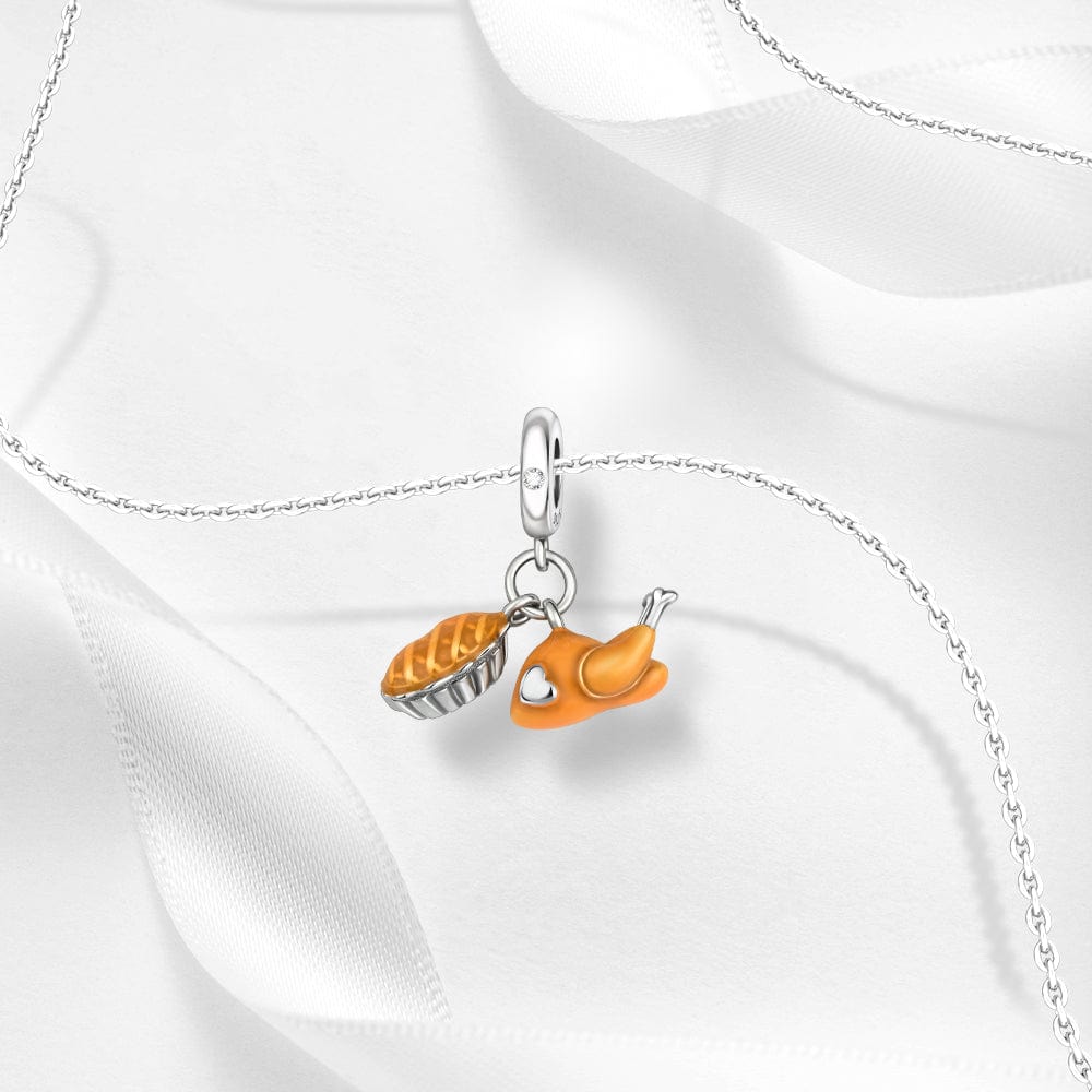 Pangama Jewelry Thanksgiving Feast – Roasted Turkey and Pie Dangle Charm