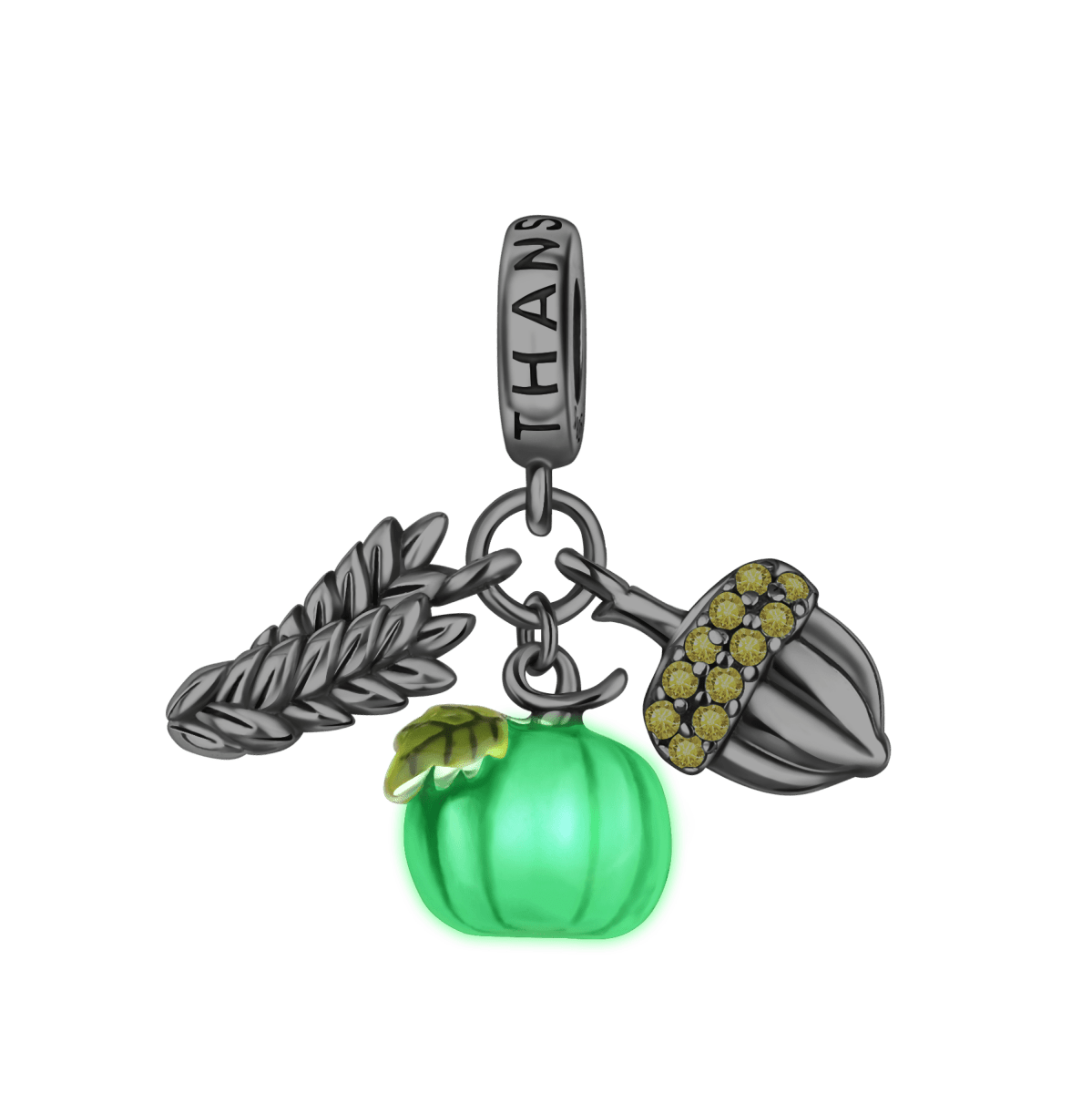 Pangama Jewelry Thanksgiving Pumpkin and Acorn Charm