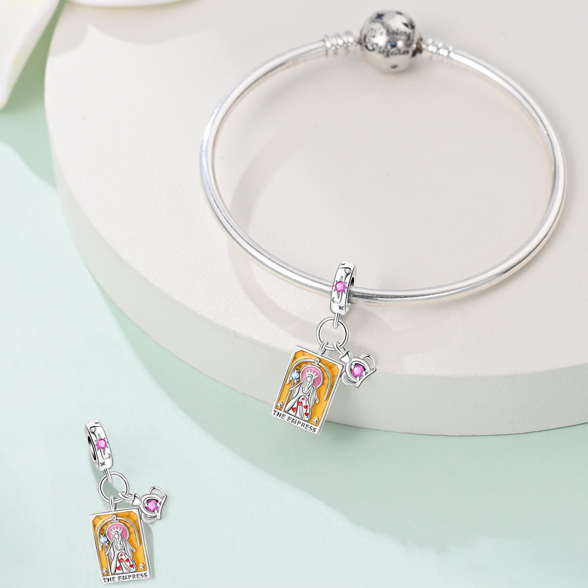 Pangama Jewelry The Empress Tarot & Crown Dangle Charm