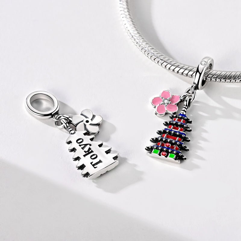 Pangama Jewelry Tokyo Asakusa with Cherry Blossom Dangle Charm