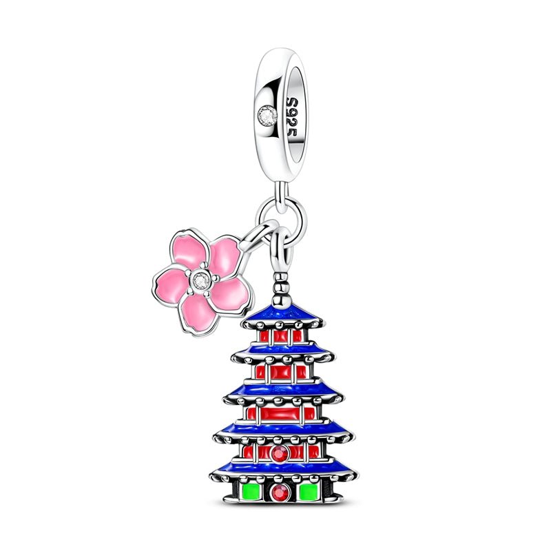 Pangama Jewelry Tokyo Asakusa with Cherry Blossom Dangle Charm