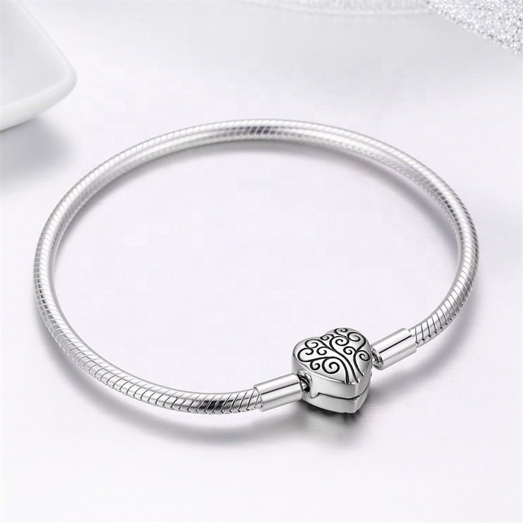 Pangama Jewelry Tree of Life Heart Clasp Charm Bracelet