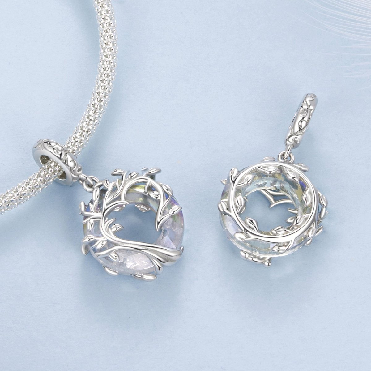 Pangama Jewelry Tree of Life Heart Glow Dangle Charm