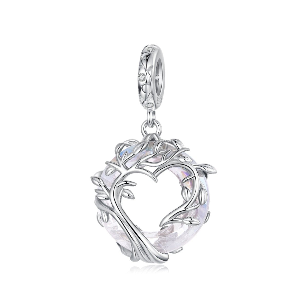 Pangama Jewelry Tree of Life Heart Glow Dangle Charm