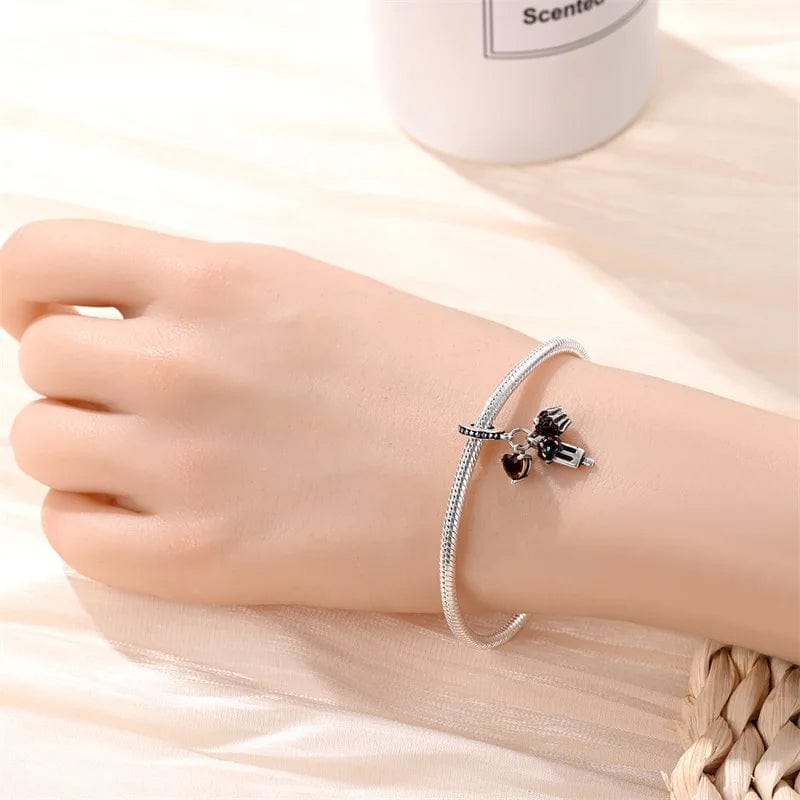 Pangama Jewelry Triple Chocolate Ice Cream Cake Dangle Charm