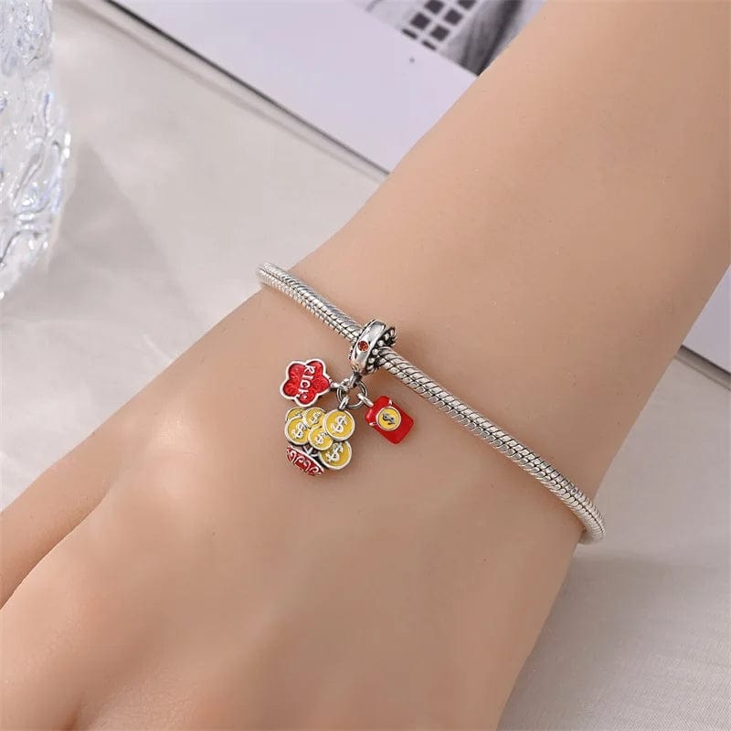 Pangama Jewelry Triple Rich Fortune Dangle Charm