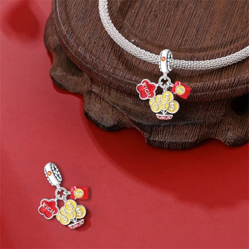 Pangama Jewelry Triple Rich Fortune Dangle Charm