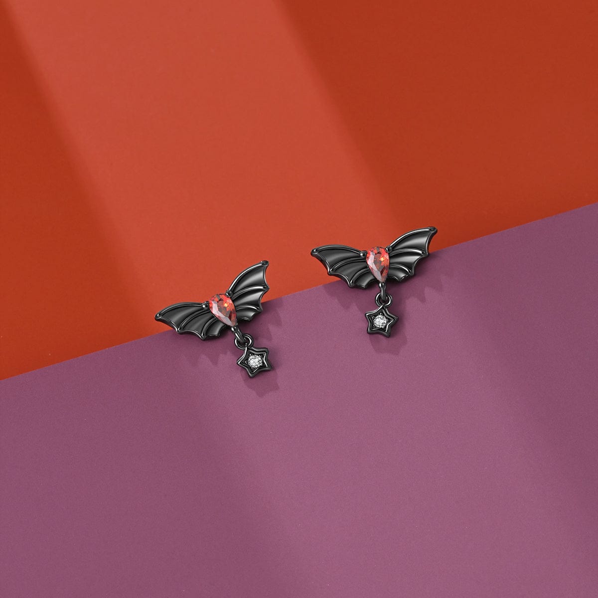 Pangama Jewelry Twilight Bat Gemstone Drop Earrings