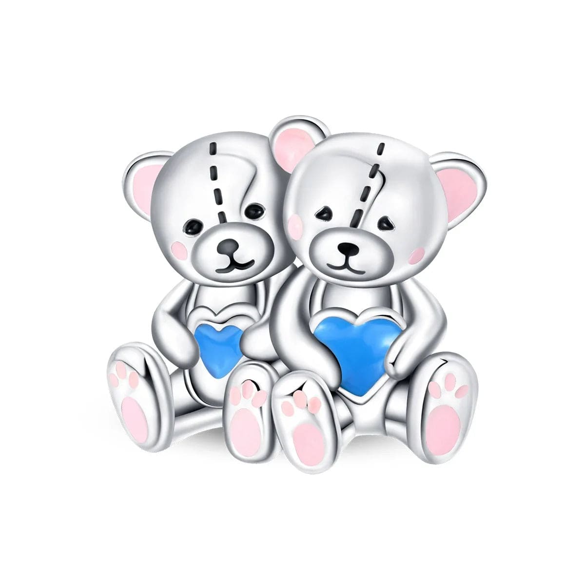 Pangama Jewelry Twin Teddy Bear Love Charm