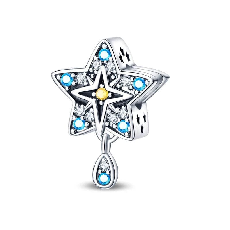 Pangama Jewelry Twinkling Star & Teardrop Accent Charm