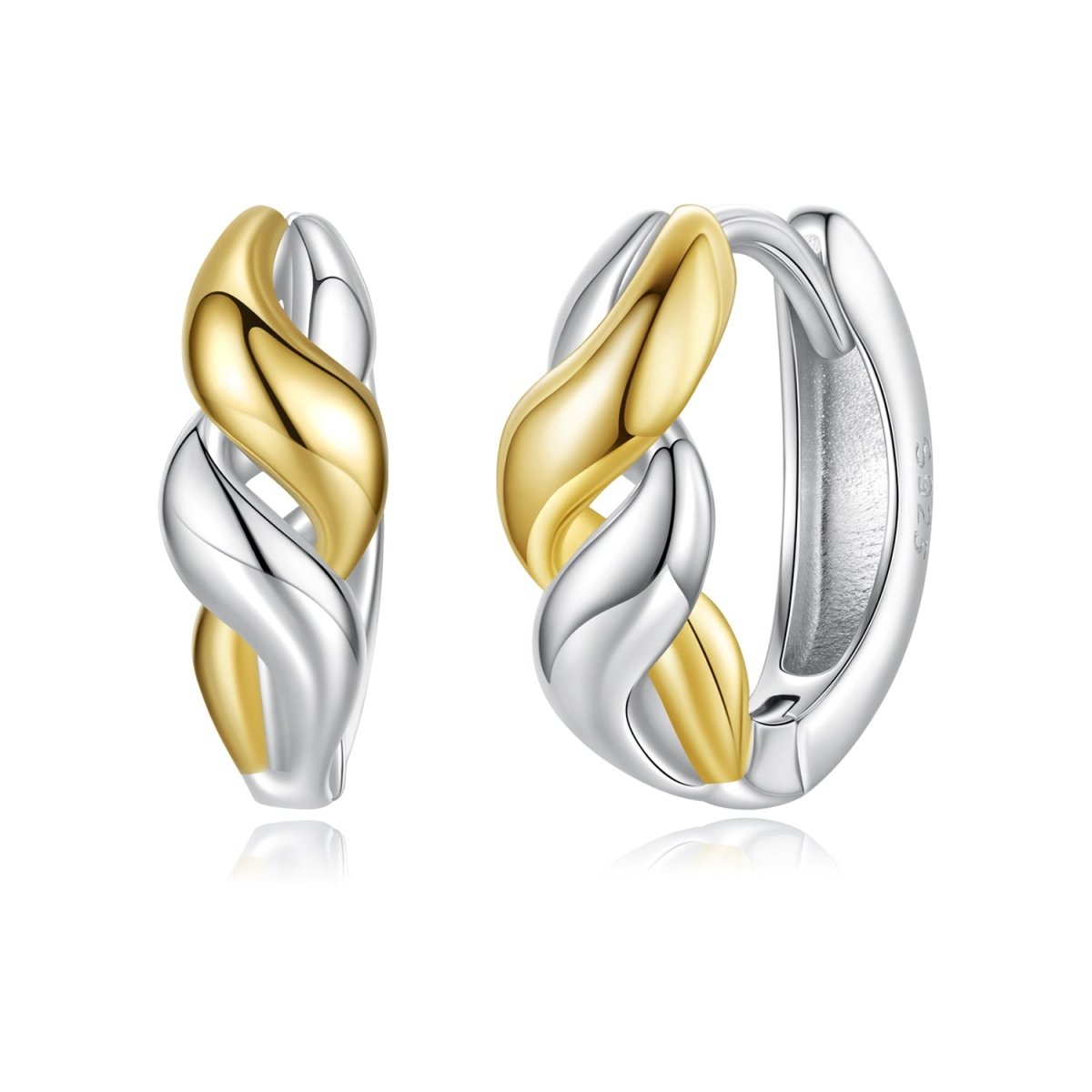 Pangama Jewelry Twisted Dual - Tone Glow Hoop Earrings