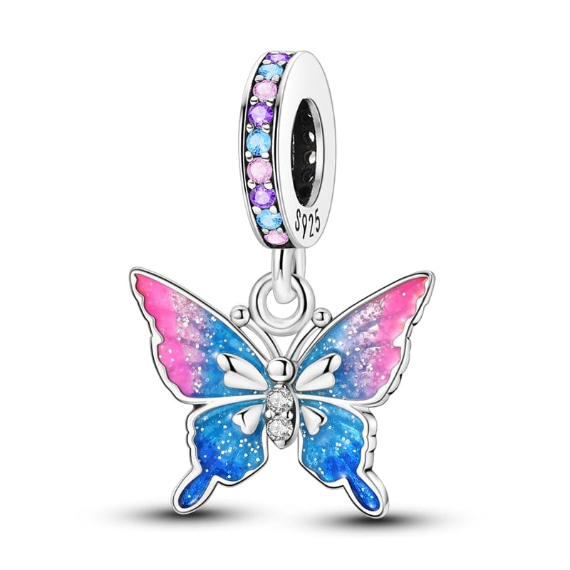 Pangama Jewelry Two - tone Butterfly Dangle Charm