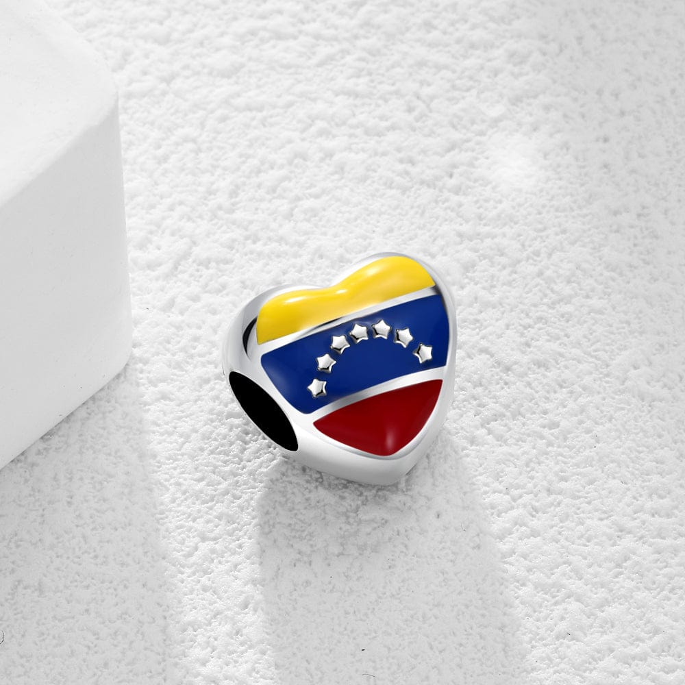Pangama Jewelry Venezuela Flag Heart - Shaped Charm