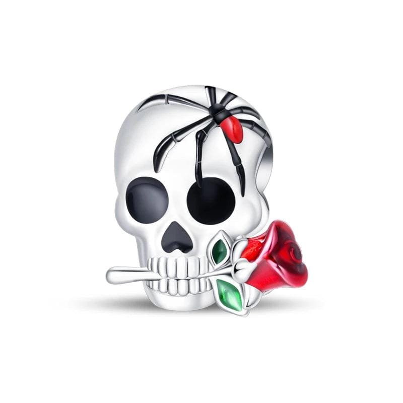 Pangama Jewelry Venomous Rose Skull Charm