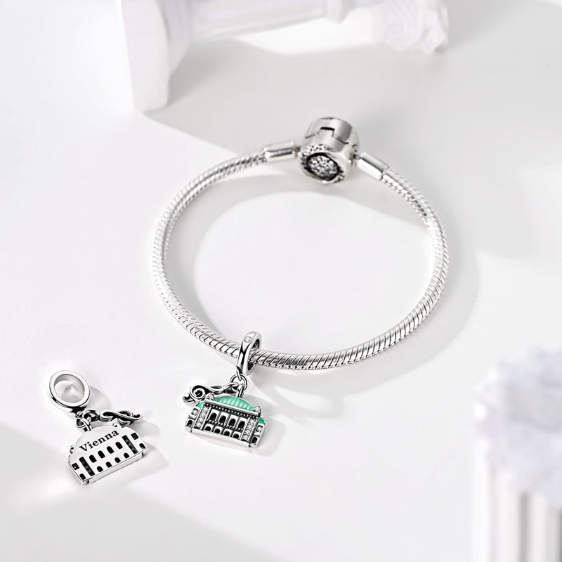 Pangama Jewelry Vienna Opera House with Musical Note Dangle Charm