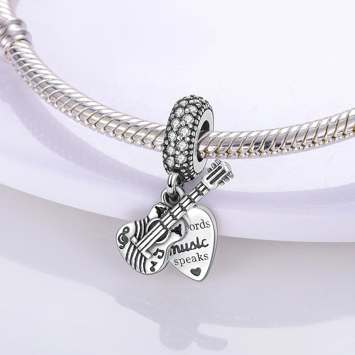 Pangama Jewelry When Words Fail Music Speaks Guitar Charm