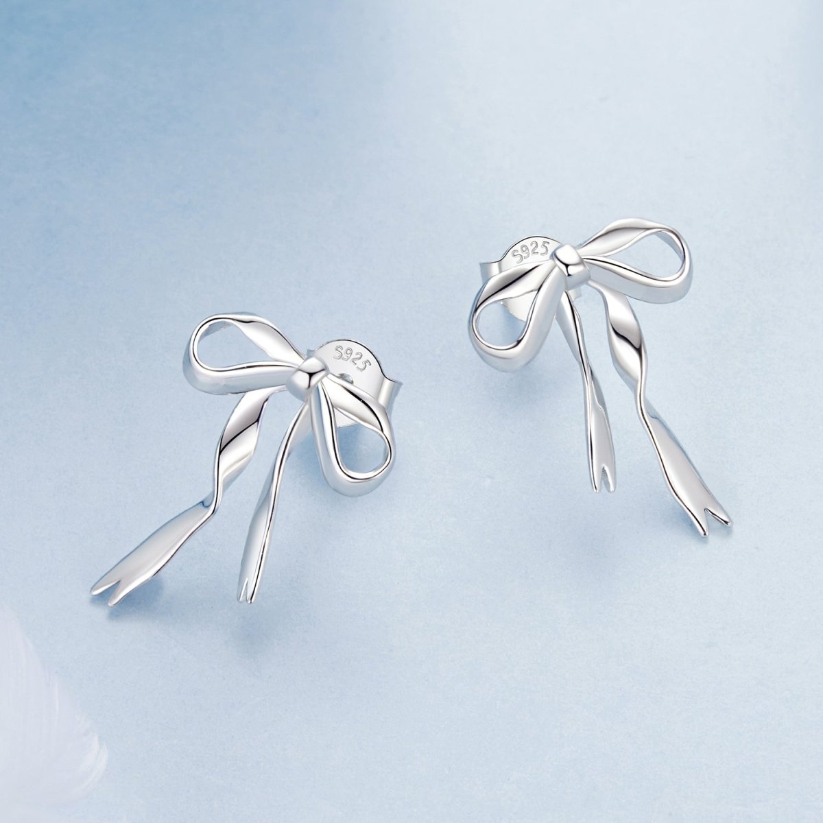 Pangama Jewelry Whispering Ribbon Bow Stud Earrings