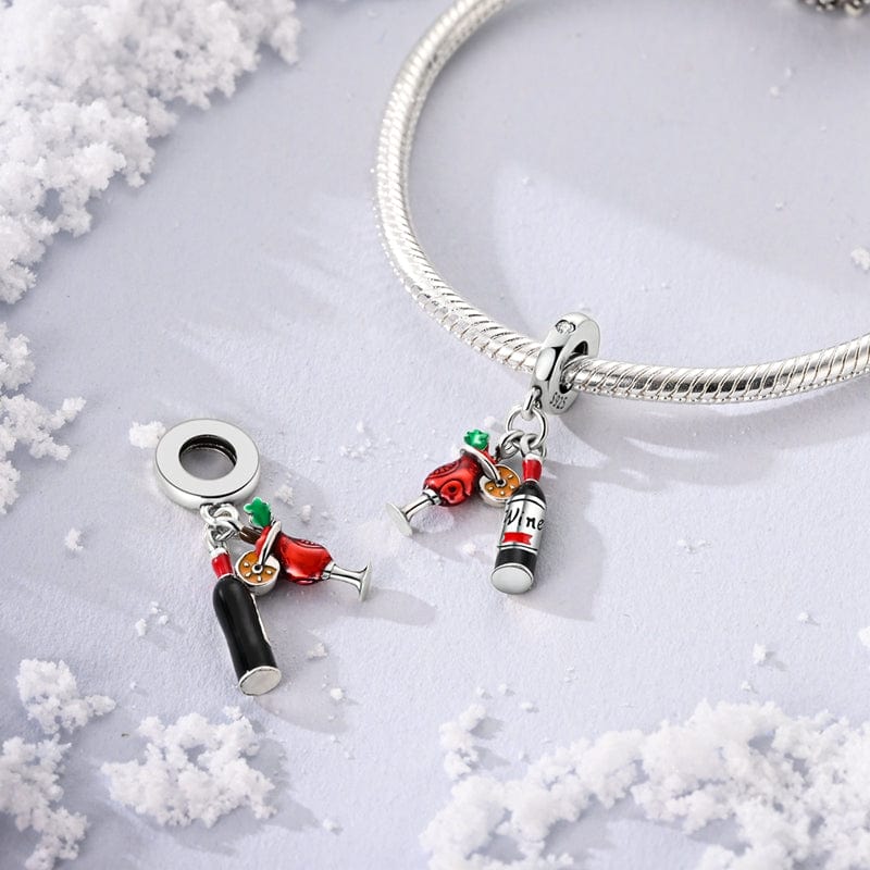 Pangama Jewelry Wine & Cocktail Celebration Double Dangle Charm