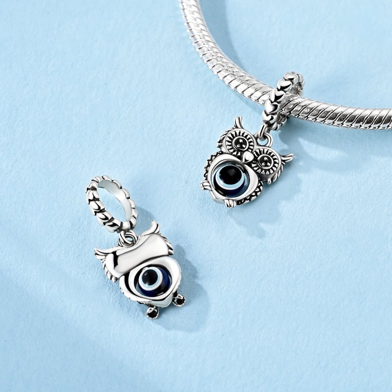Pangama Jewelry Wise Owl with Evil Eye Dangle Charm