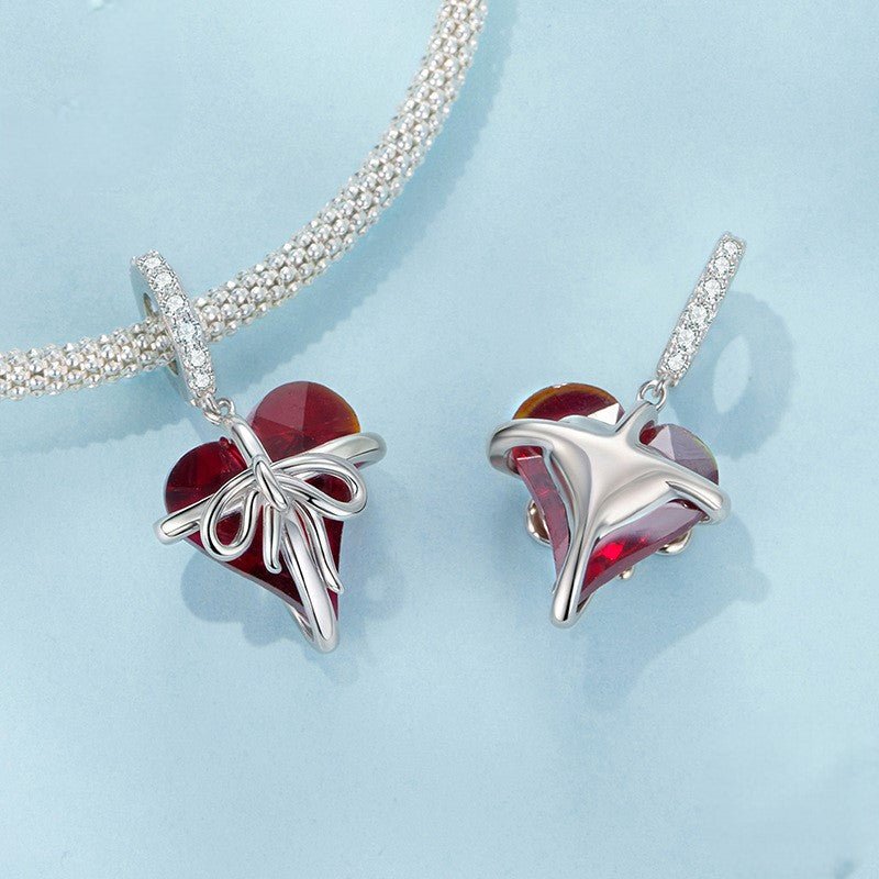 Pangama Jewelry Wrapped Heart Love Knot Dangle Charm