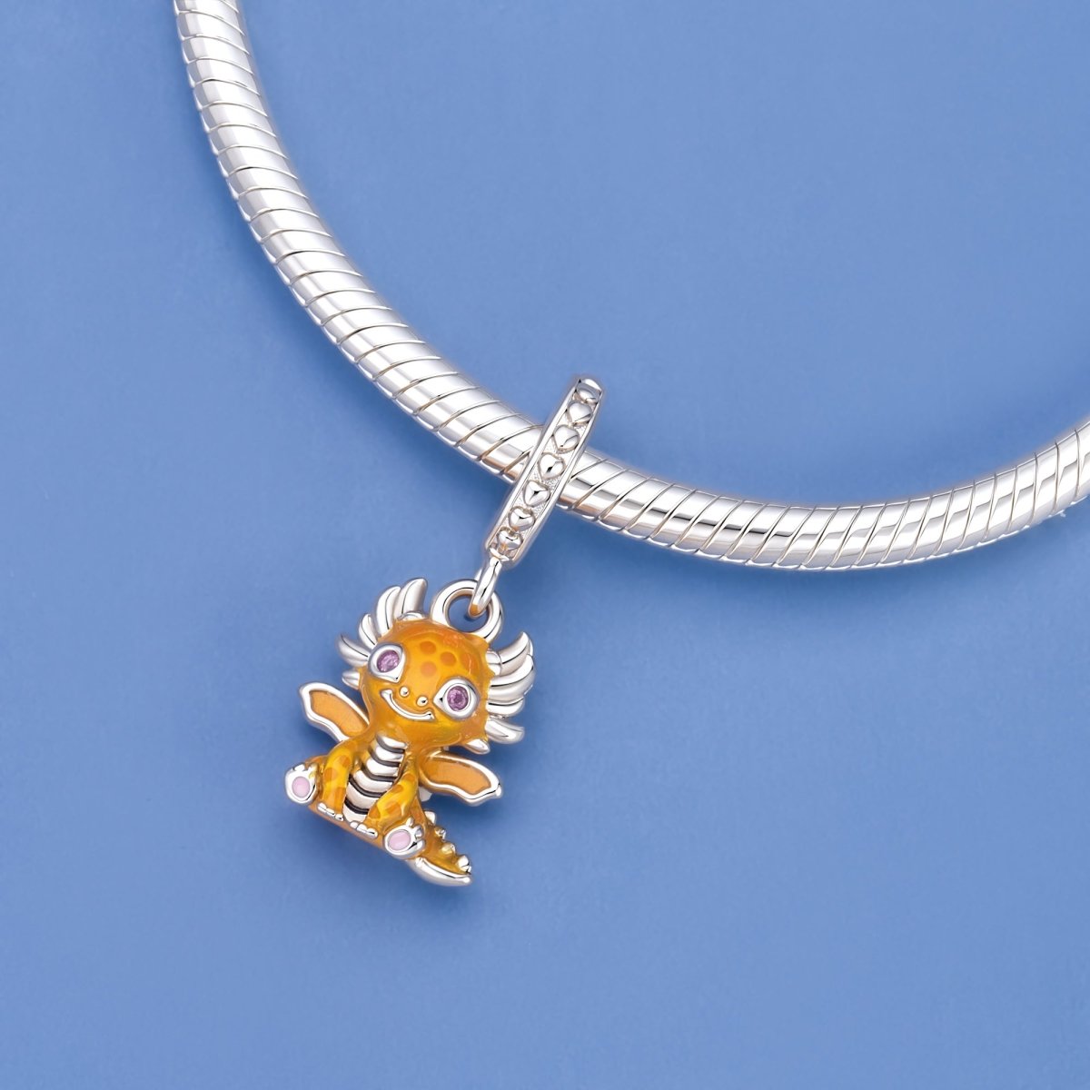 Pangama Jewelry Yellow Baby Dragon Dangle Charm