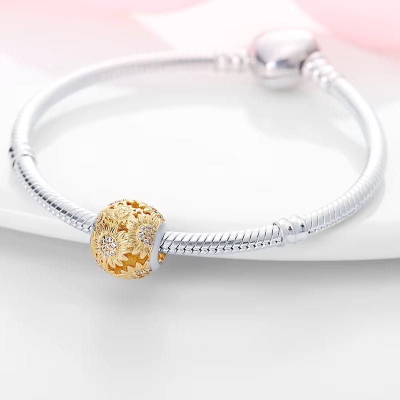 Pangama Jewelry Yellow Sunflower Gold Charm