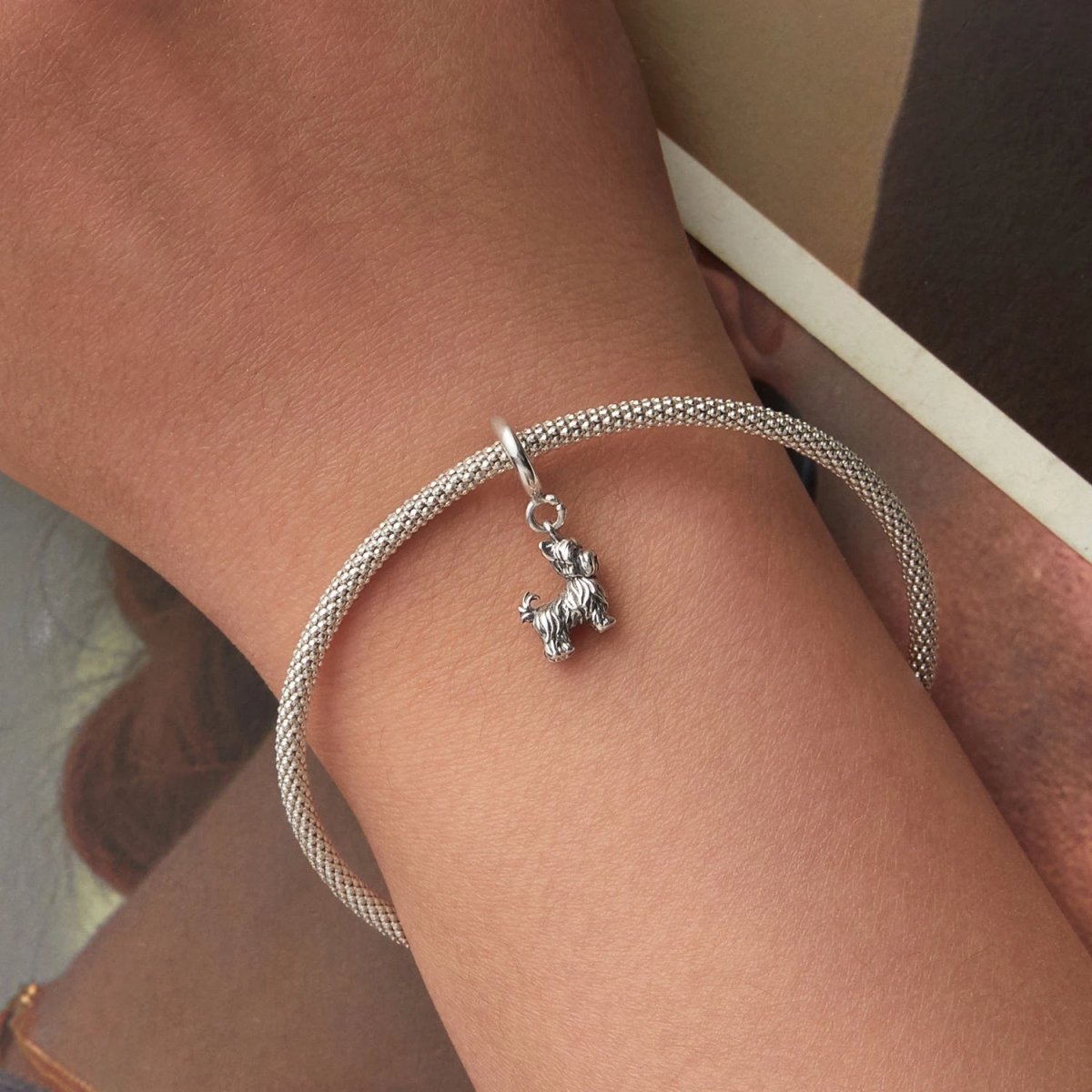 Pangama Jewelry Yorkshire Terrier Dog Dangle Charm