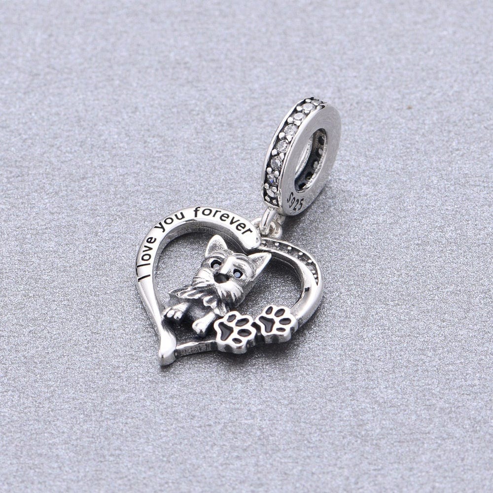 Pangama Jewelry Yorkshire Terrier Forever Love Charm