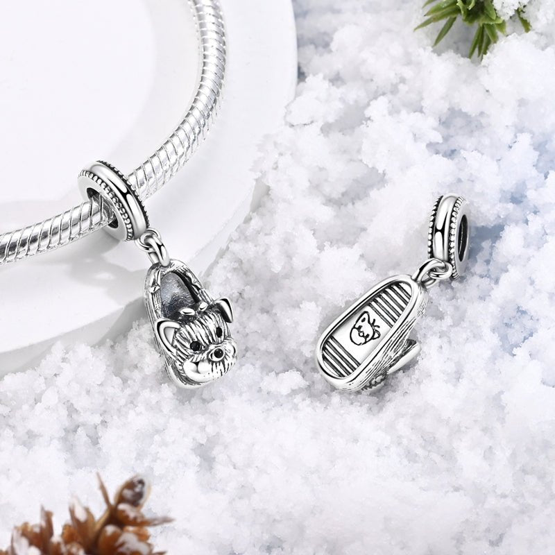 Pangama Jewelry Yorkshire Terrier in Slipper Dangle Charm