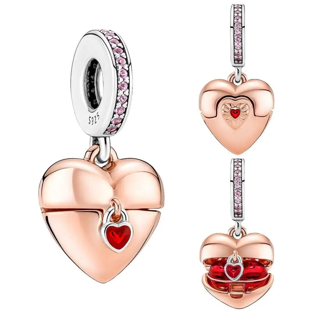 Reveal Your Love Heart Locket Pendant Charm