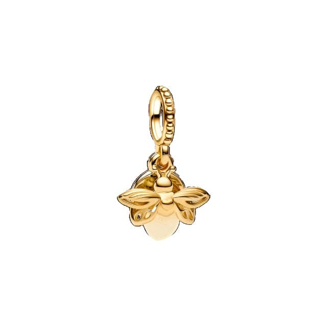 Glow-in-the-dark Firefly Gold Plated Dangle Charm