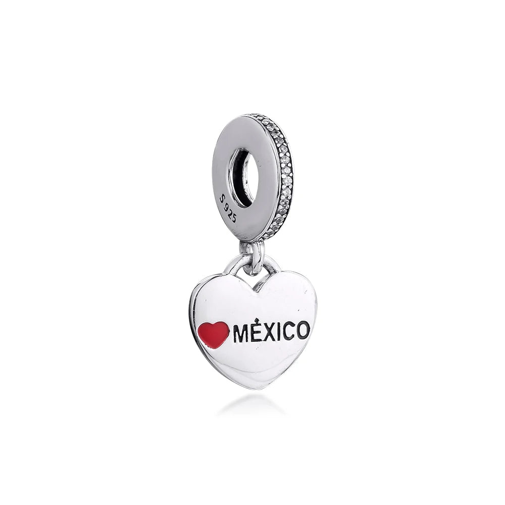 Mexico Flag Dangle Charm