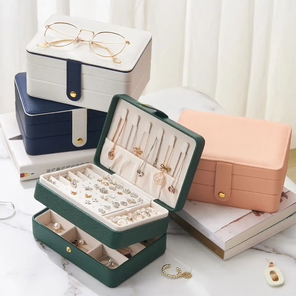 Luxurious Jewelry Storage Box with Multiple Compartments