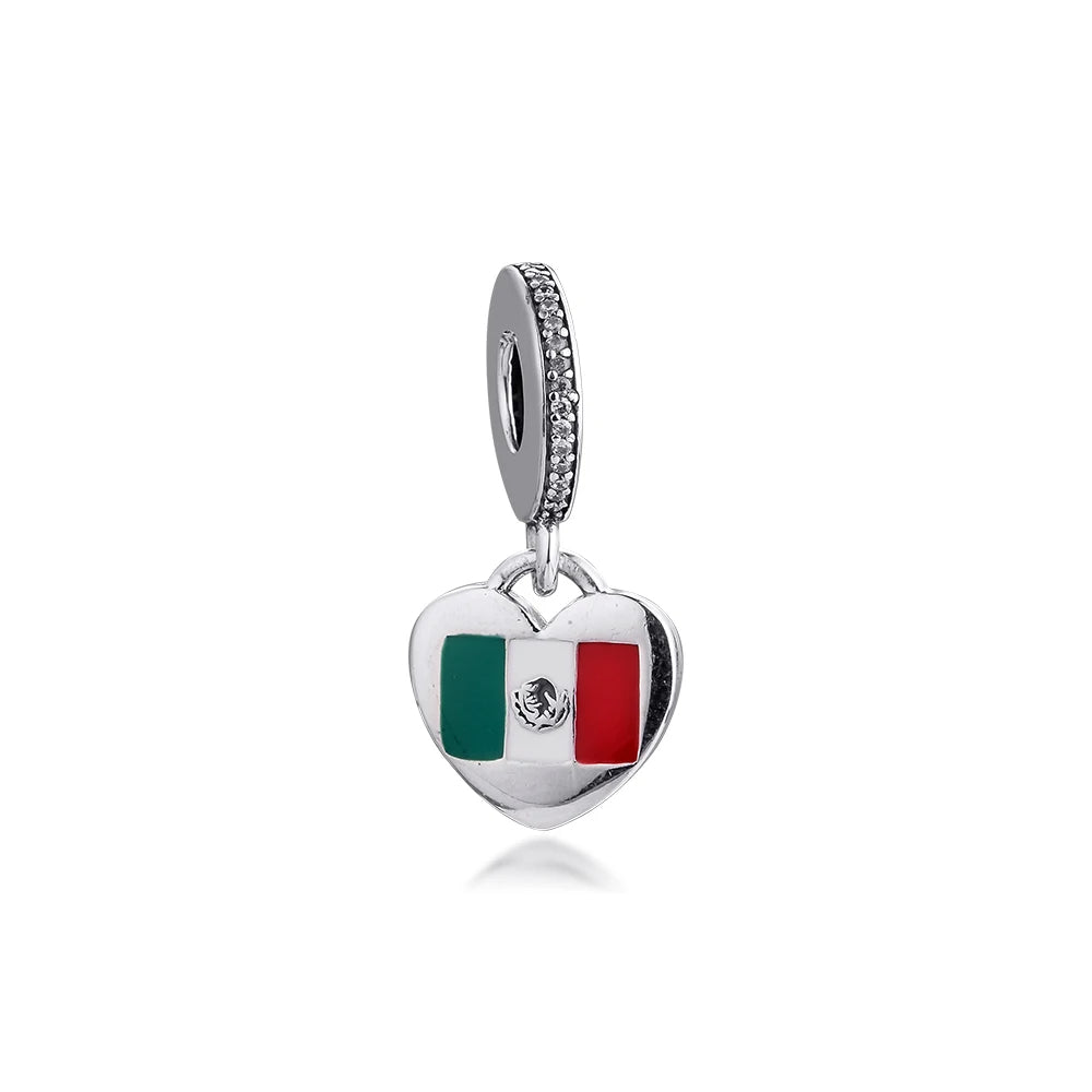 Mexico Flag Dangle Charm