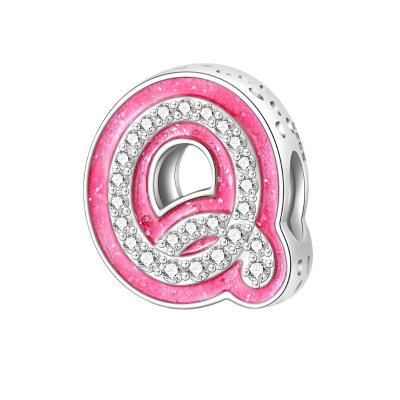 Pink Letter A~Z Alphabet Charm