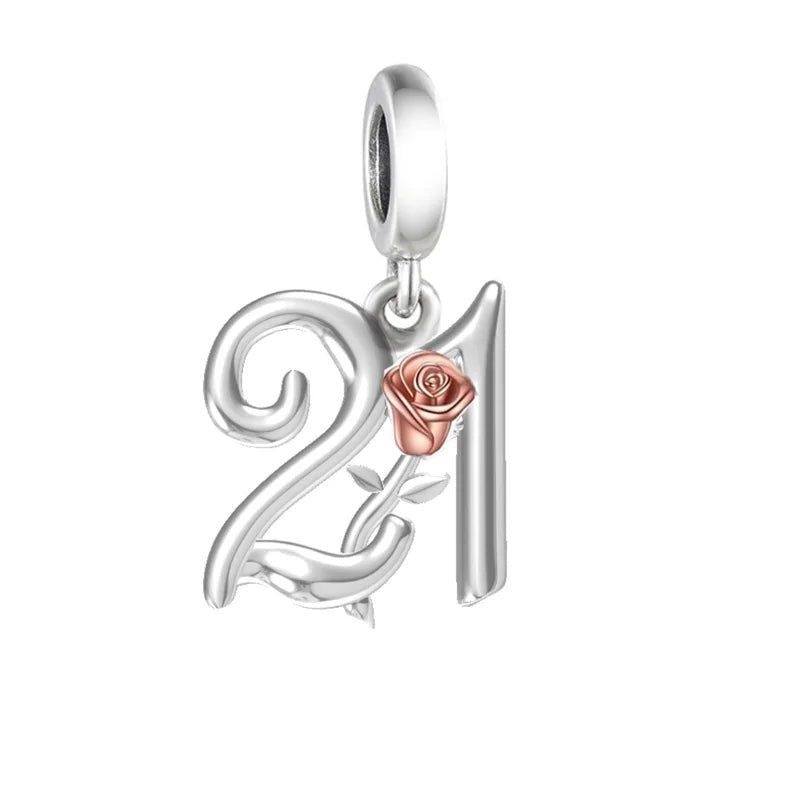 Charm 21st Necklace Pandora Dangle Charm Pandora 21 Charm Sale