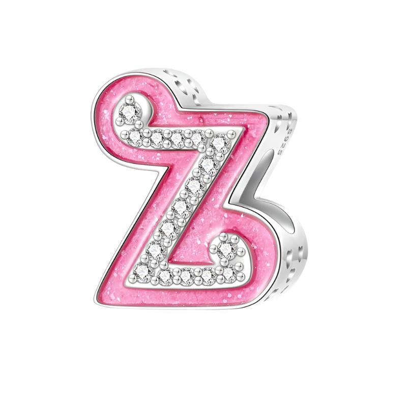 Pink Letter A~Z Alphabet Charm