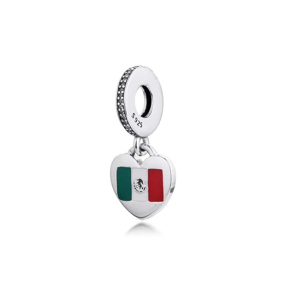 Mexico Flag Dangle Charm