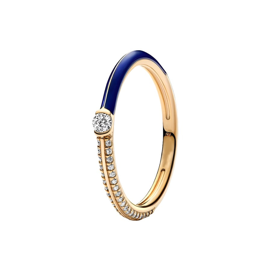 Pavé & Blue Dual Ring