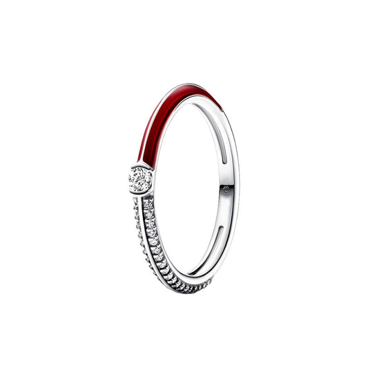 Pavé & Red Dual Ring