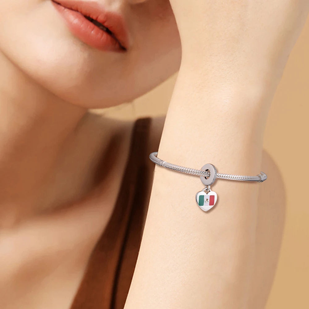 Mexico Flag Dangle Charm