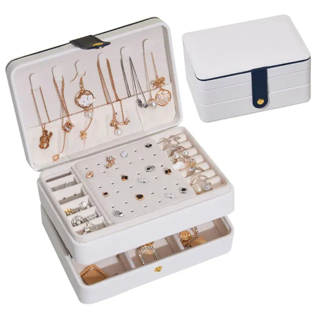 Luxurious Jewelry Storage Box with Multiple Compartments