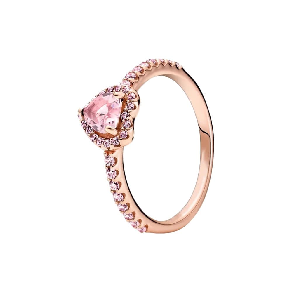 Sparkling Elevated Heart Ring